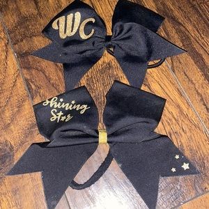 Two World Cup cheer bows